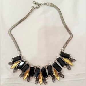 Elegant Black and Gold Bib Necklace